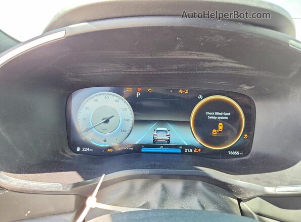5NMS54ALXNH466083 2022 HYUNDAI SANTA Silver Instrument cluster view