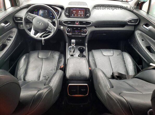 5NMS5CAD6KH006935 2019 HYUNDAI SANTA Red Dashboard view