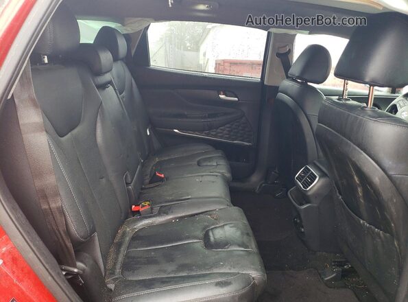 5NMS5CAD6KH006935 2019 HYUNDAI SANTA Red Rear seats view