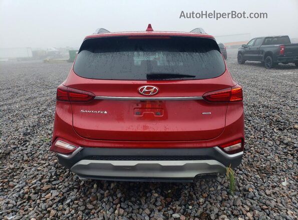 5NMS5CAD6KH006935 2019 HYUNDAI SANTA Red Rear view