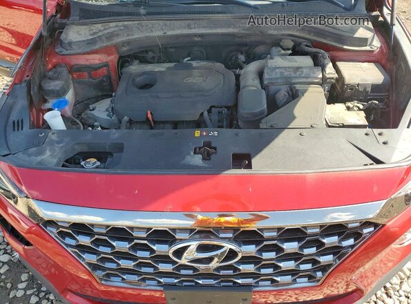 5NMS5CAD7LH303357 2020 HYUNDAI SANTA Red Engine compartment view
