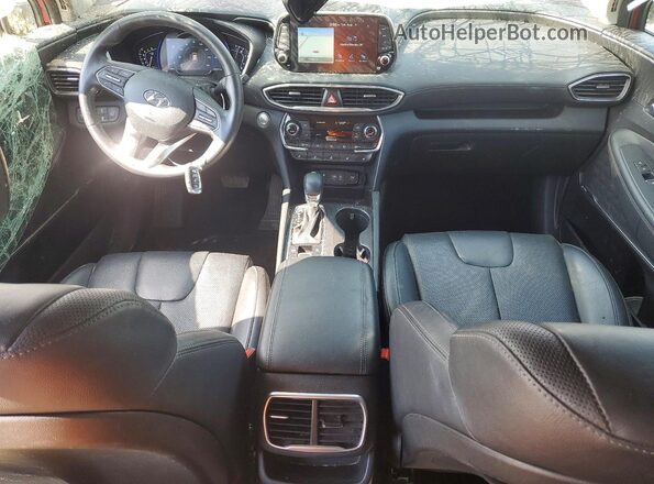 5NMS5CAD7LH303357 2020 HYUNDAI SANTA Red Dashboard view