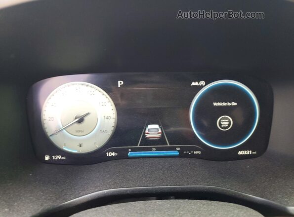 5NMS5DAL6MH364455 2021 HYUNDAI SANTA Charcoal Instrument cluster view