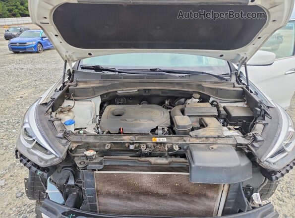 5NMZT3LB0JH090037 2018 HYUNDAI SANTA White Vista interior trasera
