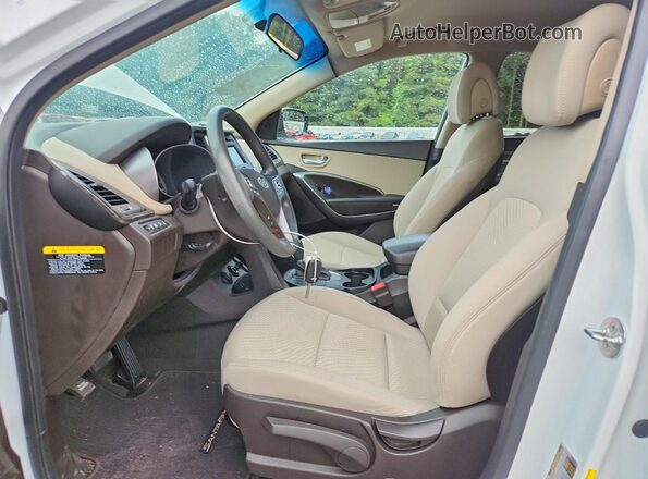 5NMZT3LB0JH090037 2018 HYUNDAI SANTA White Vista interior delantera