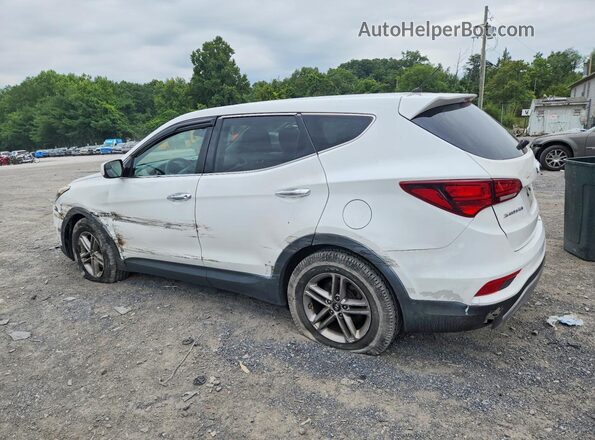 5NMZT3LB2JH073451 2018 HYUNDAI SANTA White Задня ліва чверть
