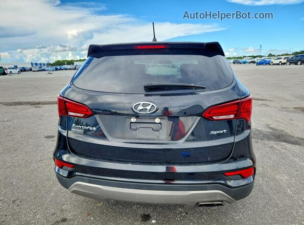 5NMZT3LB3JH079033 2018 HYUNDAI SANTA Black Вид ззаду