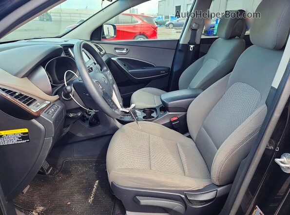 5NMZT3LB3JH079033 2018 HYUNDAI SANTA Black Вид салону спереду