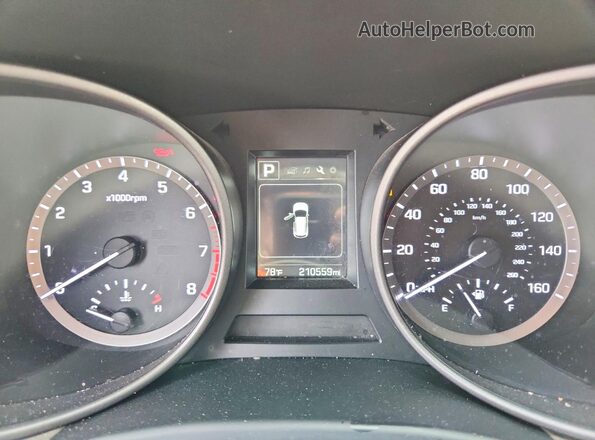 5NMZT3LB5HH026828 2017 HYUNDAI SANTA Black Widok zestawu wskaźników