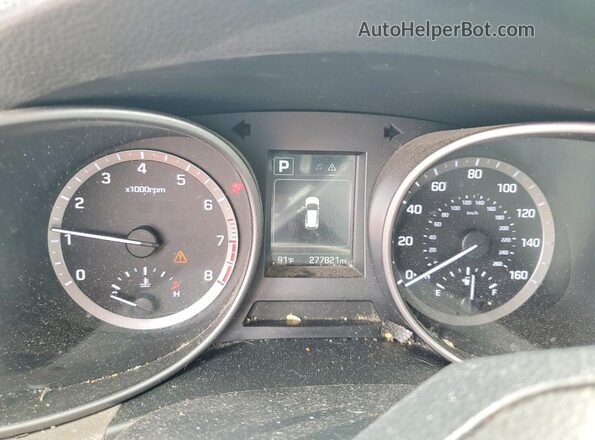 5NMZT3LB9HH044989 2017 HYUNDAI SANTA White Widok zestawu wskaźników