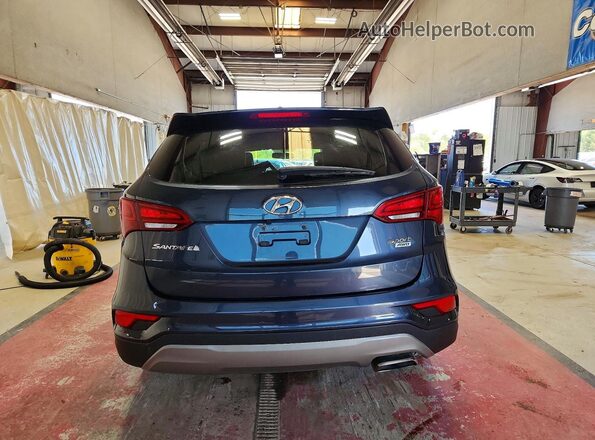 5NMZTDLB0JH079612 2018 HYUNDAI SANTA Blue Rear view