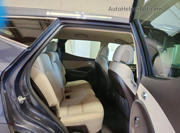 5NMZTDLB0JH079612 2018 HYUNDAI SANTA Blue Rear interior view