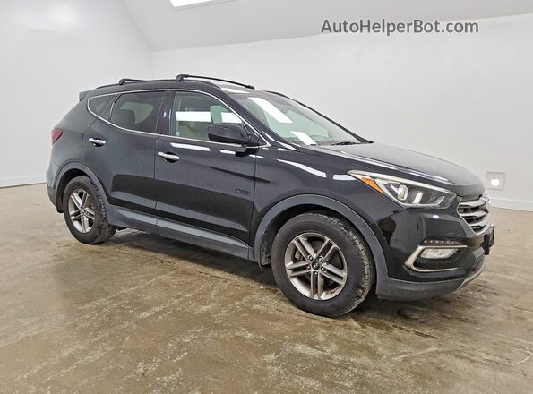 5NMZUDLB0HH008627 2017 HYUNDAI SANTA Black Front right