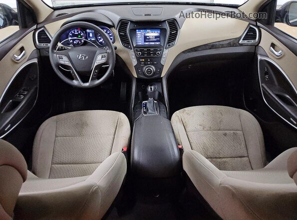 5NMZUDLB0HH008627 2017 HYUNDAI SANTA Black Dashboard view