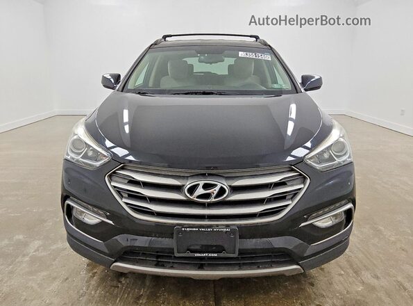 5NMZUDLB0HH008627 2017 HYUNDAI SANTA Black Front view