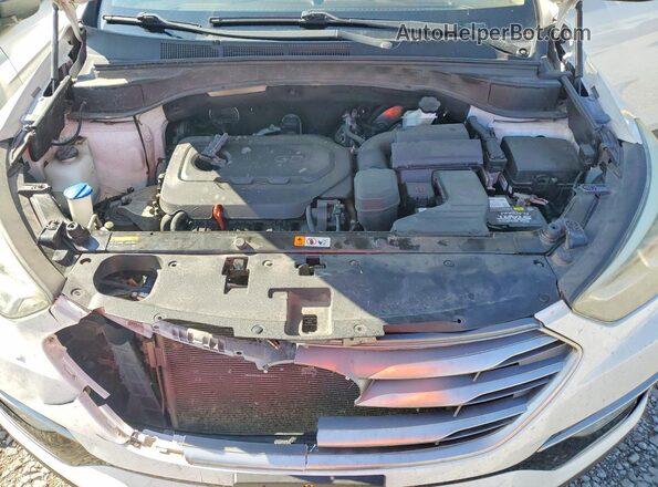 5NMZUDLB3HH019816 2017 HYUNDAI SANTA White Vista del compartimento del motor