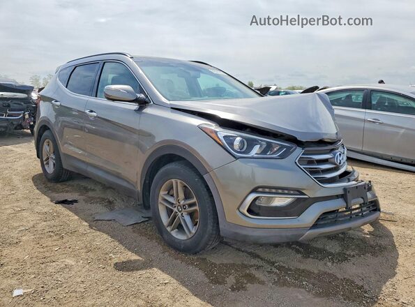 5NMZUDLB6JH098128 2018 HYUNDAI SANTA Gray Front right
