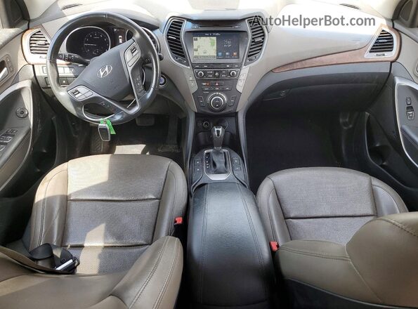 5NMZUDLB6JH098128 2018 HYUNDAI SANTA Gray Dashboard view