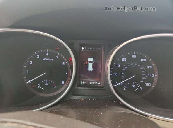 5NMZUDLB7JH096260 2018 HYUNDAI SANTA White Widok zestawu wskaźników