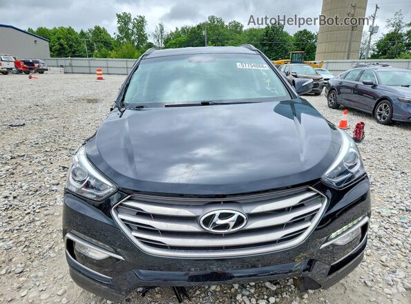 5NMZUDLBXJH063737 2018 HYUNDAI SANTA Black წინა ხედი