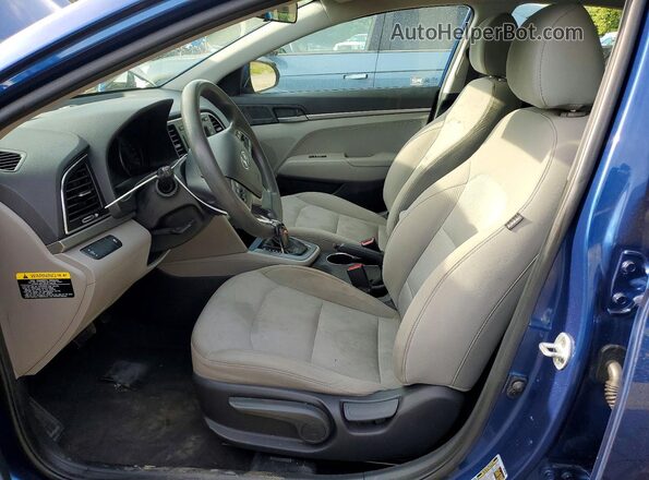 5NPD74LF0HH101283 2017 HYUNDAI ELANTRA Blue წინა სალონის ხედი