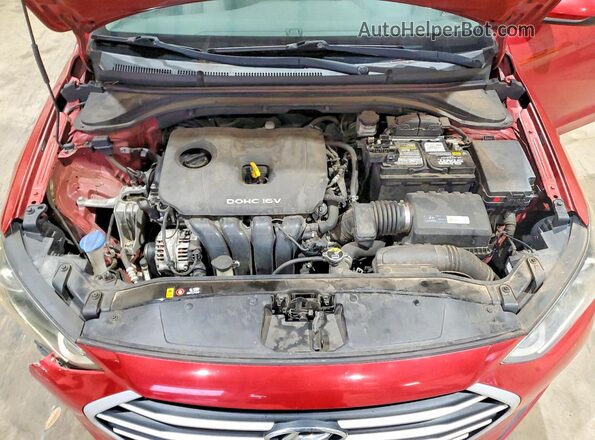 5NPD74LF0HH197870 2017 HYUNDAI ELANTRA Burgundy უკანა სალონის ხედი