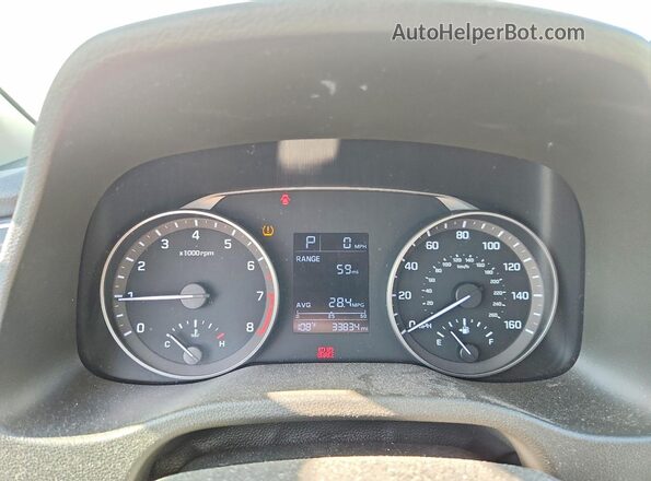 5NPD74LF0JH279152 2018 HYUNDAI ELANTRA White ხელსაწყოთა პანელის ხედი