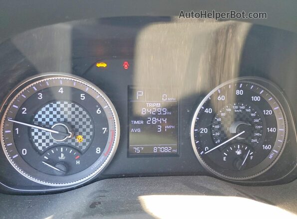 5NPD74LF0KH485122 2019 HYUNDAI ELANTRA White Vista del cuadro de instrumentos