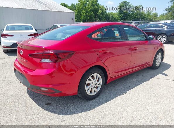5NPD74LF0LH608919 2020 HYUNDAI ELANTRA Красный Задняя правая четверть