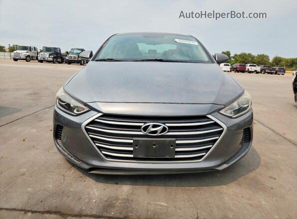 5NPD74LF1JH332926 2018 HYUNDAI ELANTRA Gray Front view