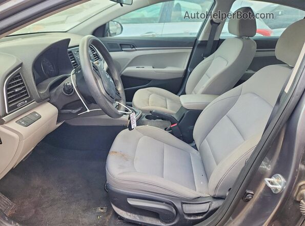 5NPD74LF1JH332926 2018 HYUNDAI ELANTRA Gray Front interior view