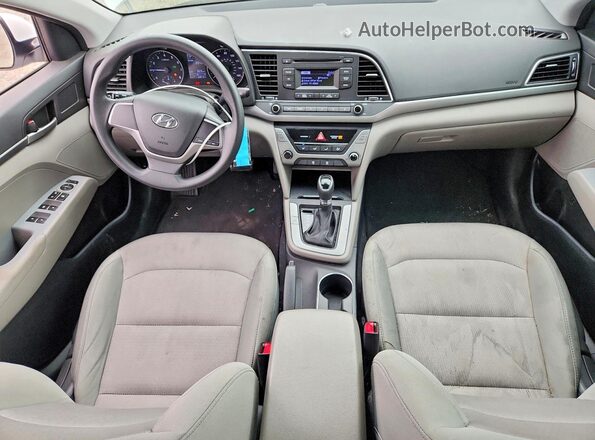 5NPD74LF2HH057822 2017 HYUNDAI ELANTRA White Vista del salpicadero