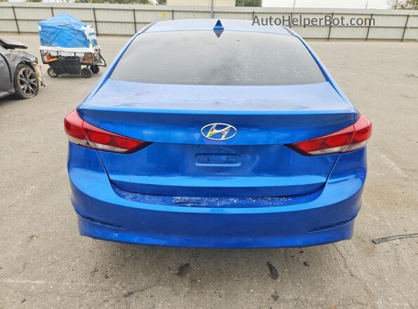 5NPD74LF2HH203006 2017 HYUNDAI ELANTRA Blue Rear view