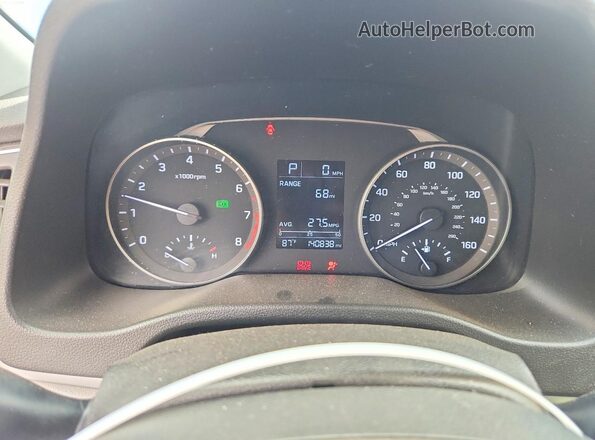 5NPD74LF2HH203006 2017 HYUNDAI ELANTRA Blue Instrument cluster view