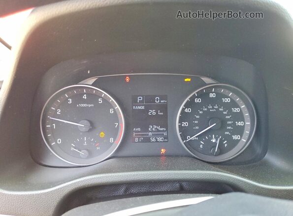 5NPD74LF2JH386414 2018 HYUNDAI ELANTRA Red Vista del cuadro de instrumentos