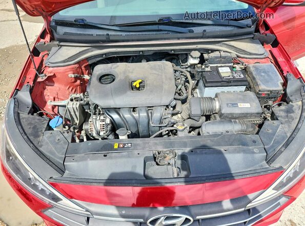 5NPD74LF2KH480133 2019 HYUNDAI ELANTRA Red Вид задньої частини салону