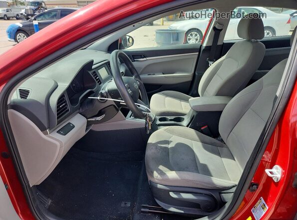 5NPD74LF2KH480133 2019 HYUNDAI ELANTRA Red Вид салону спереду