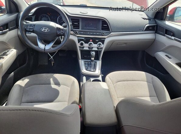 5NPD74LF2KH480133 2019 HYUNDAI ELANTRA Red Вид панелі приладів