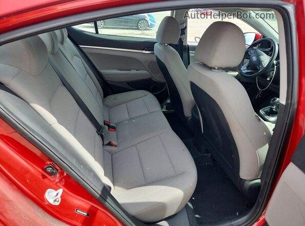 5NPD74LF2KH480133 2019 HYUNDAI ELANTRA Red Вид задніх сидінь