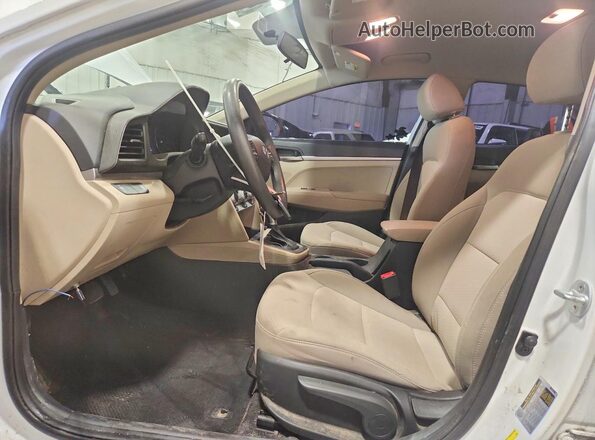 5NPD74LF2KH480455 2019 HYUNDAI ELANTRA White Vista interior delantera