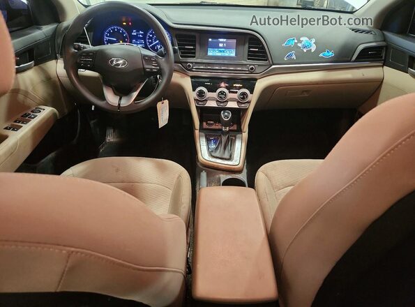 5NPD74LF2KH480455 2019 HYUNDAI ELANTRA White Vista del salpicadero