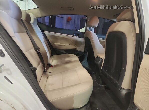 5NPD74LF2KH480455 2019 HYUNDAI ELANTRA White Vista de los asientos traseros