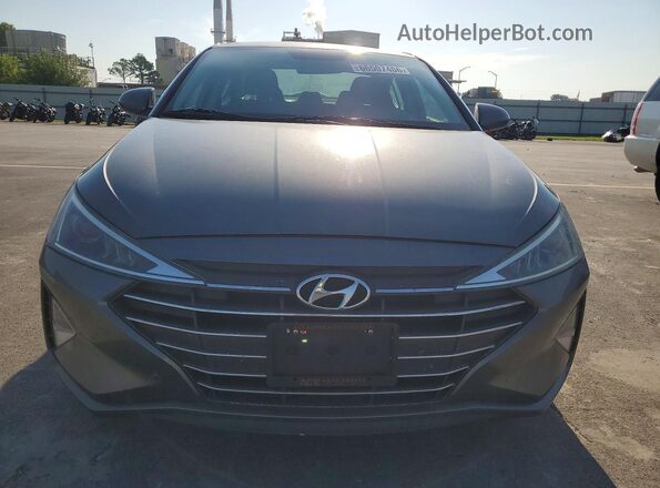 5NPD74LF2KH485672 2019 HYUNDAI ELANTRA Gray წინა ხედი