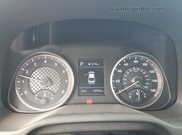 5NPD74LF2LH614382 2020 HYUNDAI ELANTRA White Instrument cluster view