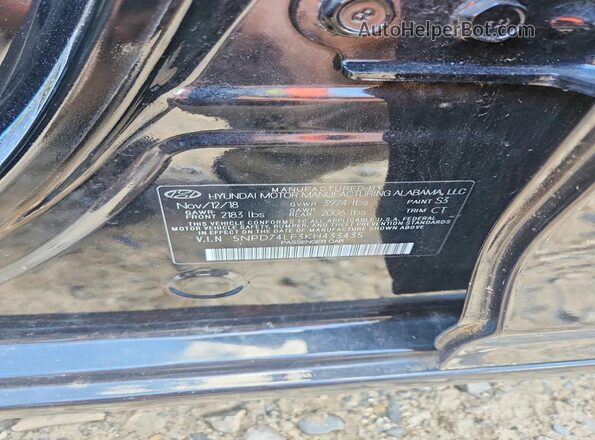5NPD74LF3KH433435 2019 HYUNDAI ELANTRA Черный Вид подкапотного пространства
