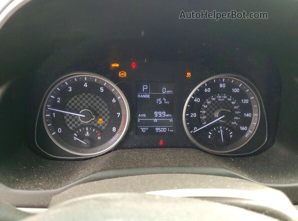 5NPD74LF3KH453121 2019 HYUNDAI ELANTRA Белый Вид щитка приборов