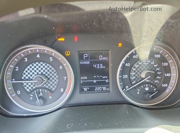 5NPD74LF3KH472879 2019 HYUNDAI ELANTRA Silver Widok zestawu wskaźników