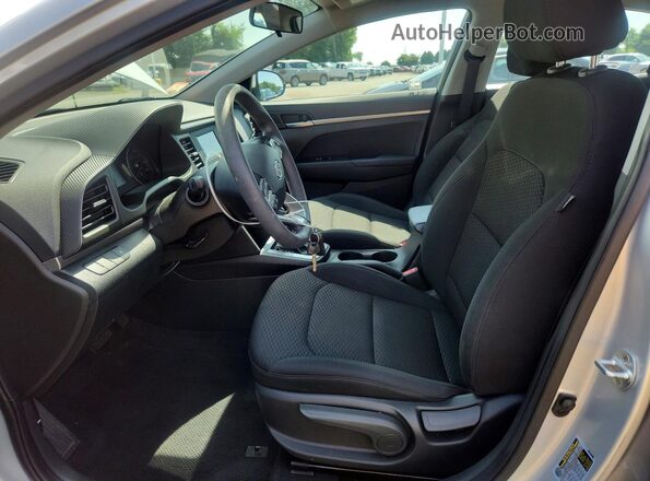 5NPD74LF3KH472879 2019 HYUNDAI ELANTRA Silver Widok wnętrza z przodu