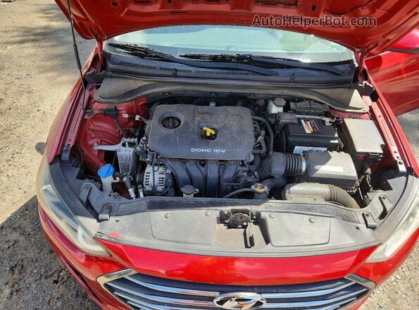 5NPD74LF4JH314436 2018 HYUNDAI ELANTRA Red Rear interior view