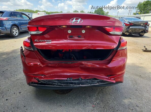 5NPD74LF4JH314436 2018 HYUNDAI ELANTRA Red Rear view